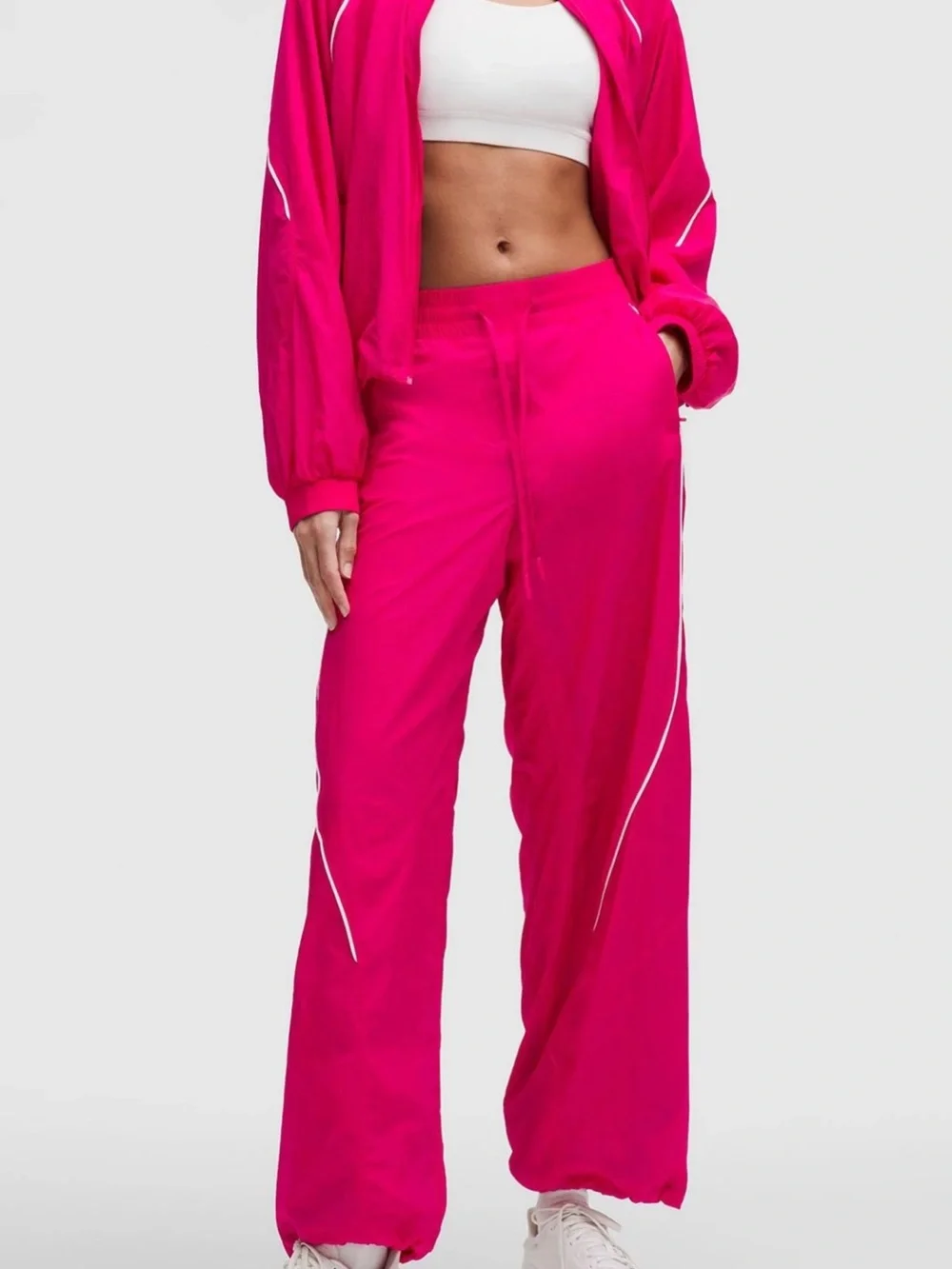 lululemon athletica Hot Pink Wide-Leg Track Pants